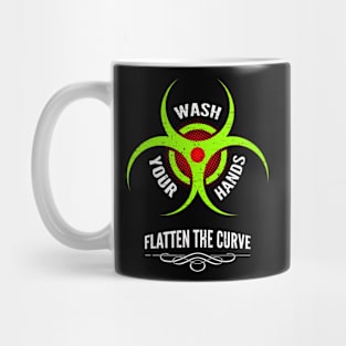 Quarantine 2020 Bio-Hazard Wash Your Hands Distressed Mug